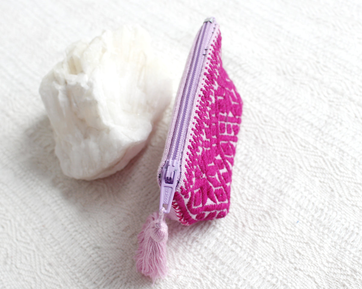 Mini Monedero Estrellas Bugambilia Rosa