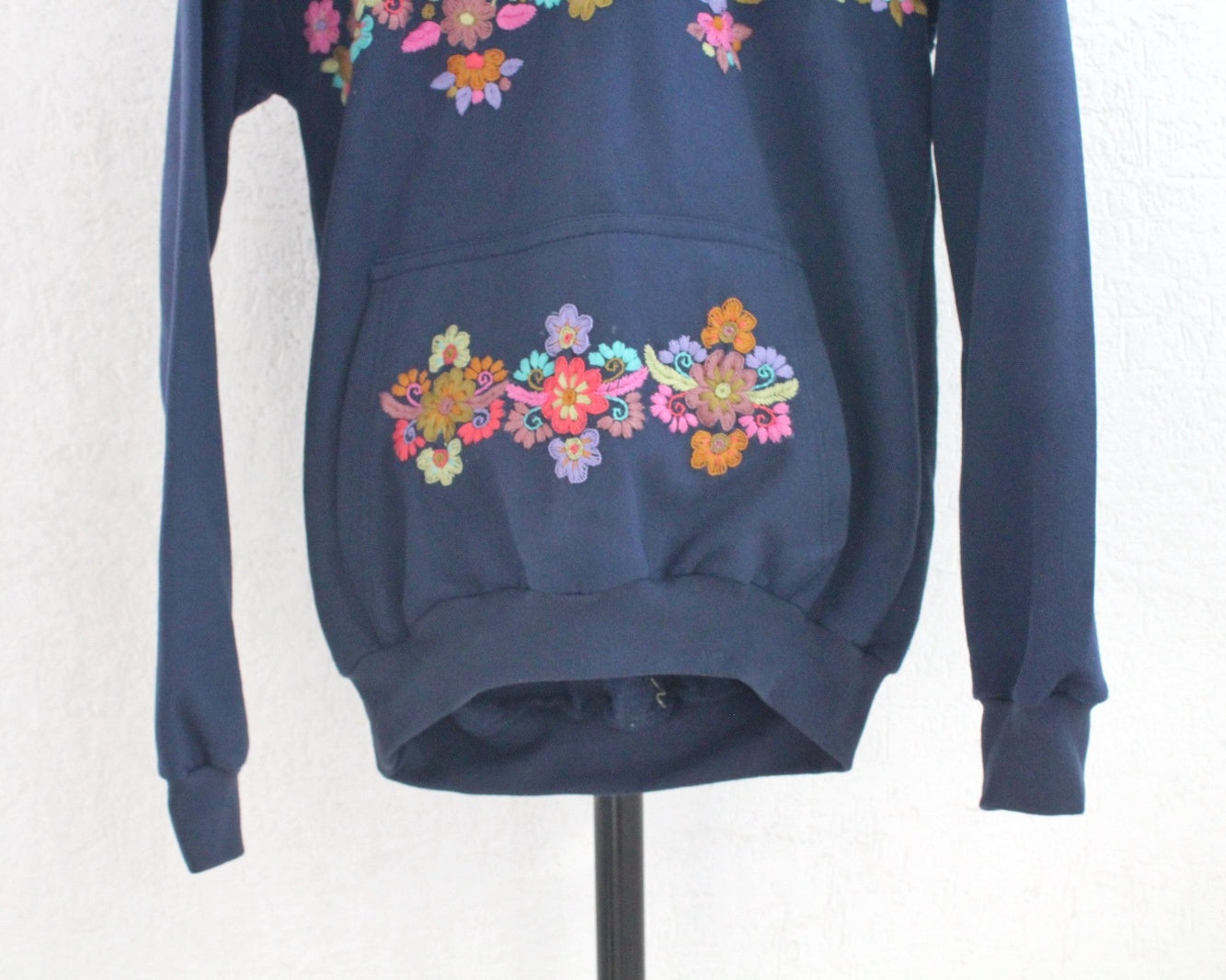 Sudadera L Flores Azul Marino