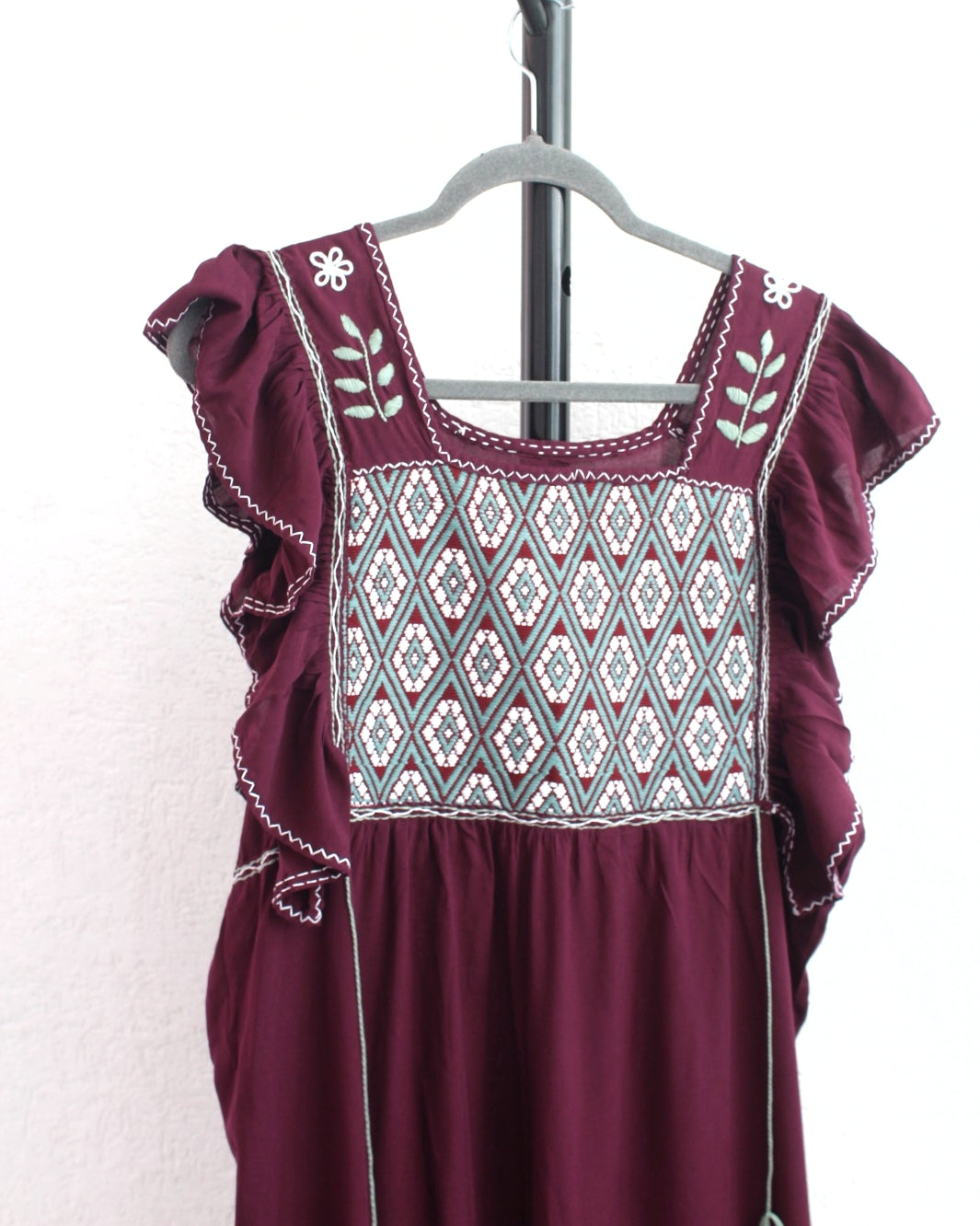 Vestido Josefina Vino Menta Unitalla
