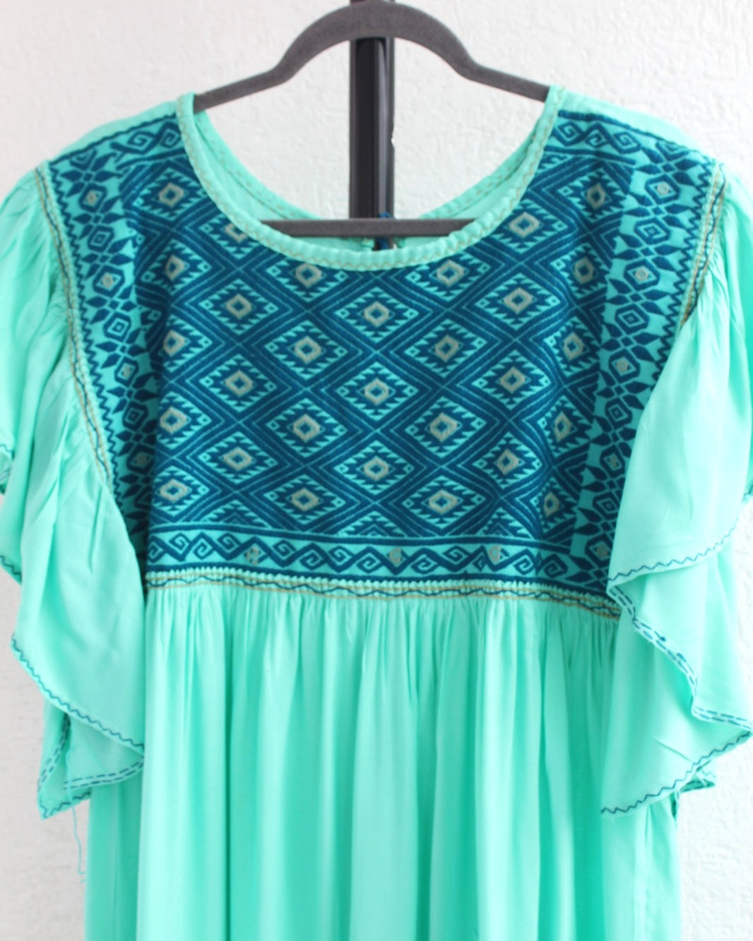 Vestido Margarita Estrellas Turquesa  XL - XXL