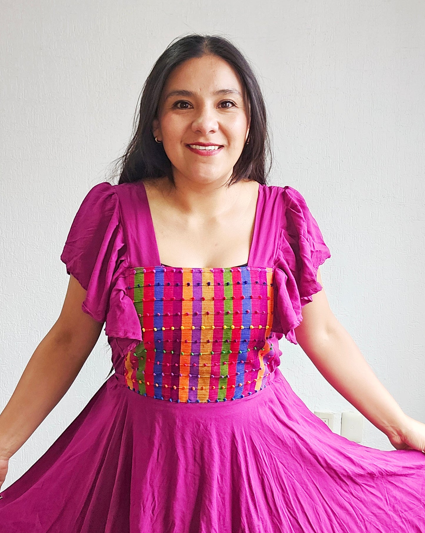 Vestido Anita Corto Nuditos Bugambilia