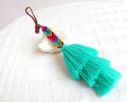 Campanitas con pulsera Turquesa Rosa Amarillo