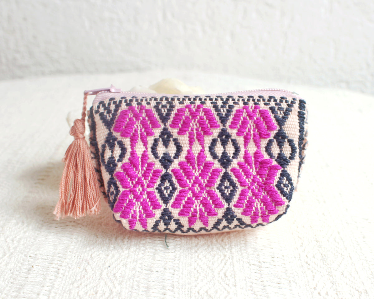 Mini Monedero Estrellitas Lila Gris Rosa