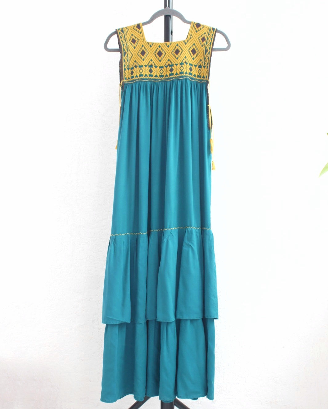 Vestido Teresa Turquesa Amarillo Unitalla