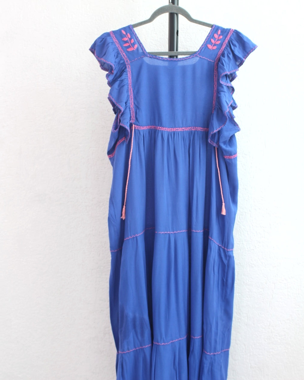 Vestido Josefina Azul Rey Rosa Unitalla