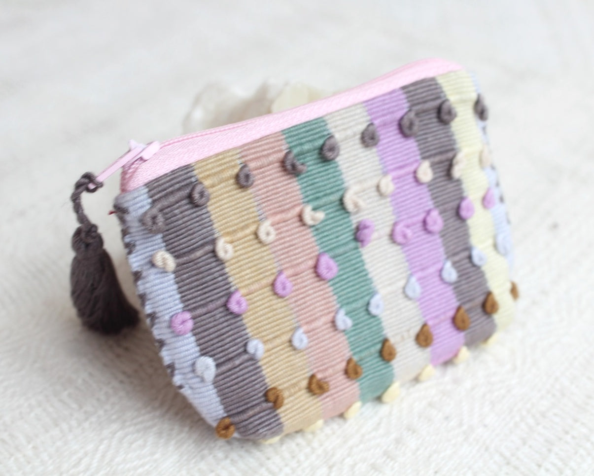 Mini Monedero Nuditos Gris Lila Rosa