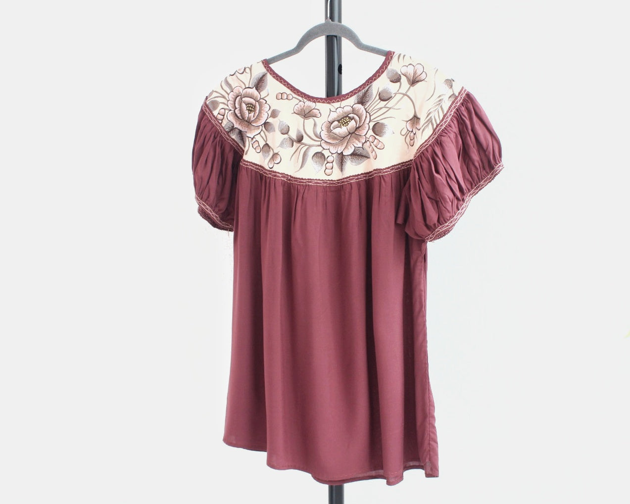 Blusa Abigail Flores Marsala XL - XXL