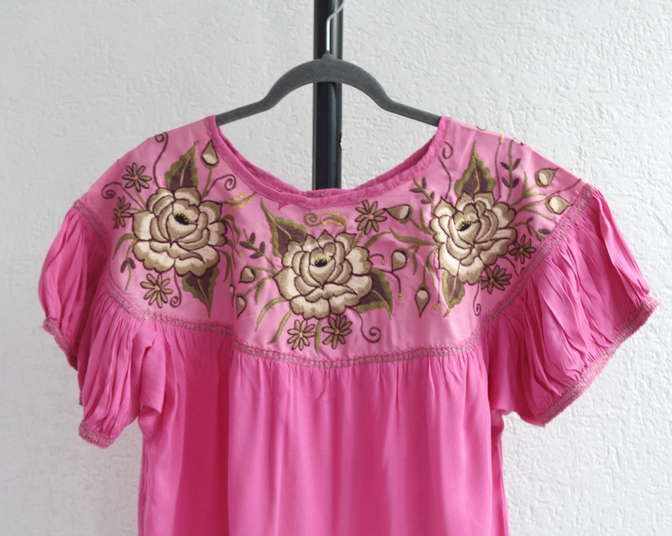 Blusa Abigail Flores Rosa Claro  XL - XXL