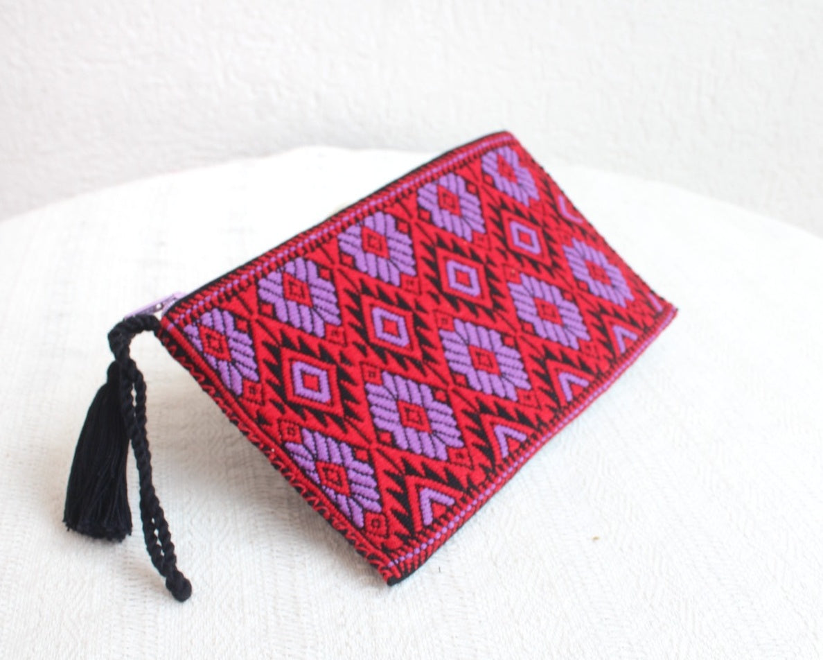 Neceser Flores Rojo Lila Negro