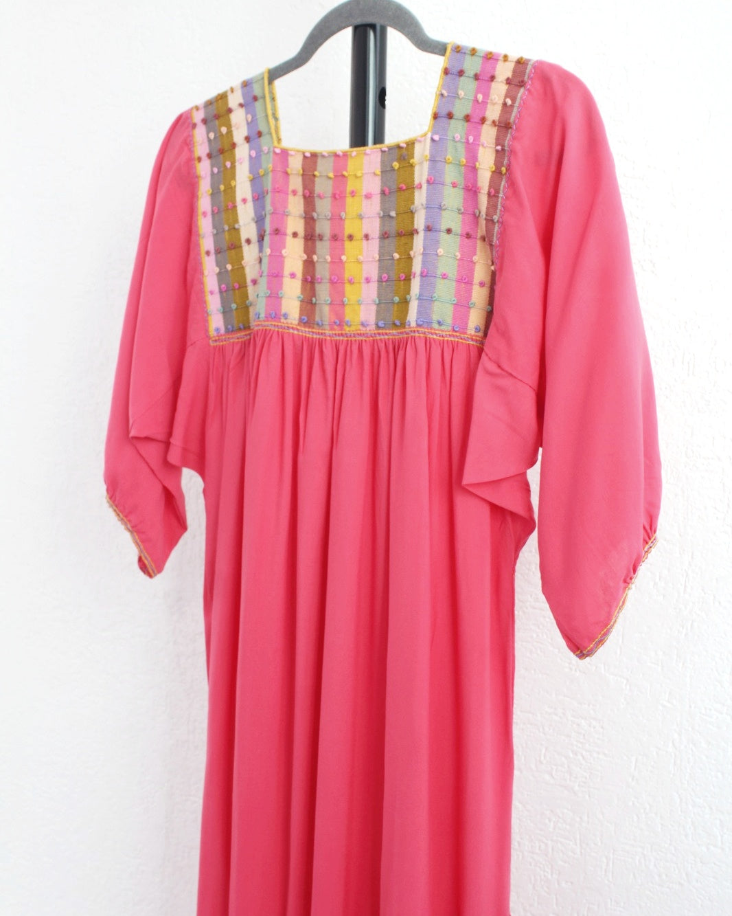 Vestido Nuditos 3/4 Manga Coral