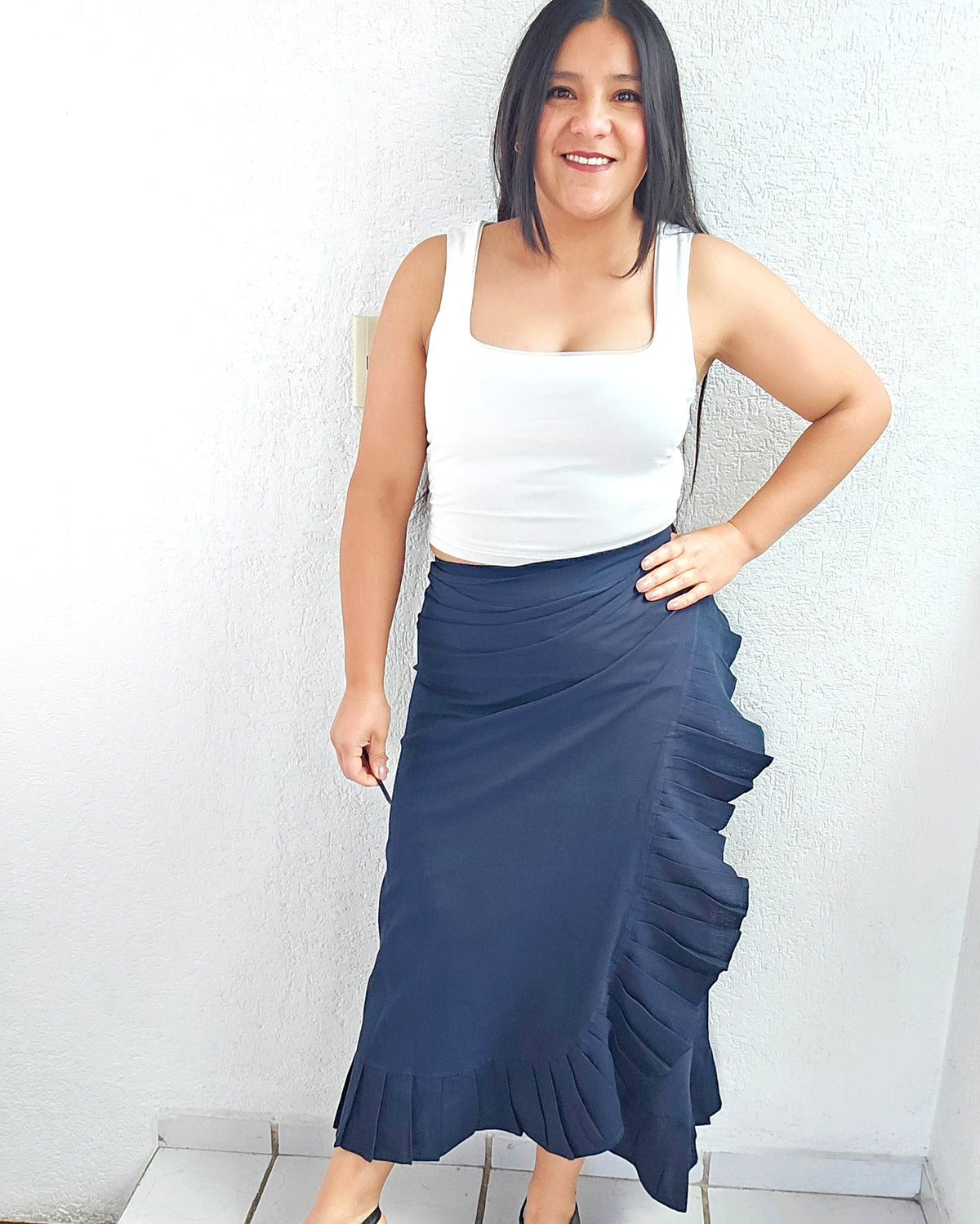 Falda Envolvente Azul Marino