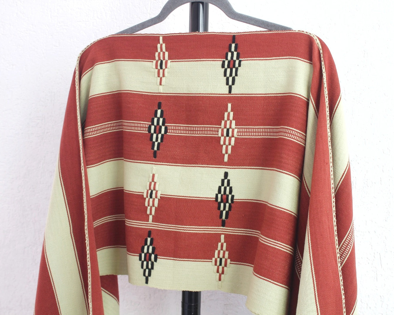 Jorongo Rombos Teja Verde Claro