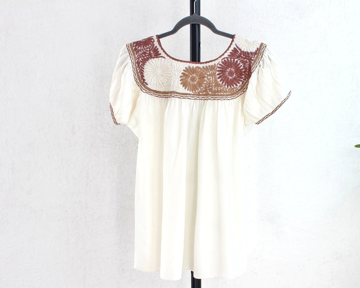 Blusa Aguacatenango Perla Café Beige