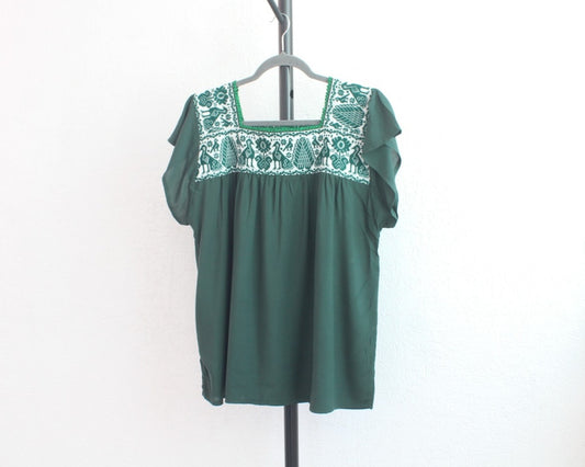 Blusa Tania Verde Pavo Reales XL - 2XL