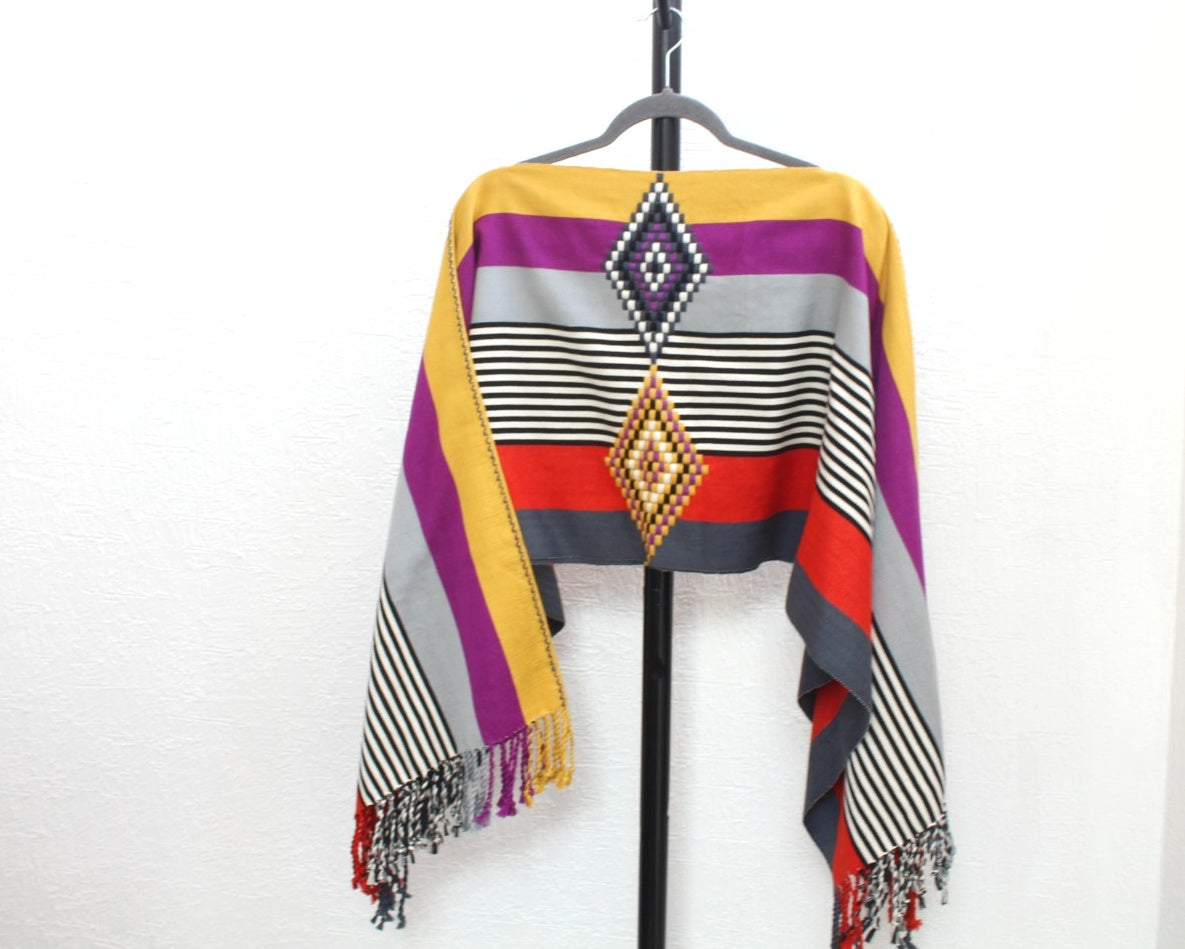 Jorongo Rombos Amarillo Violeta Gris