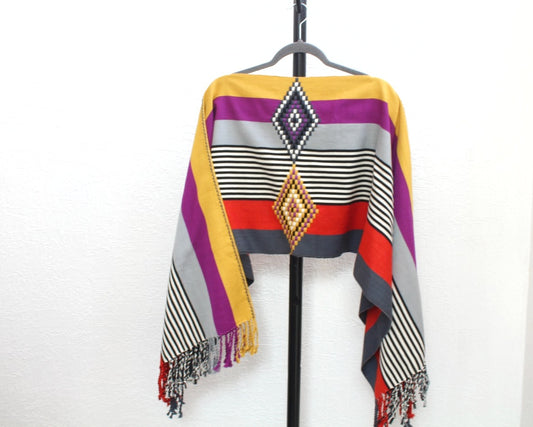 Jorongo Rombos Amarillo Violeta Gris