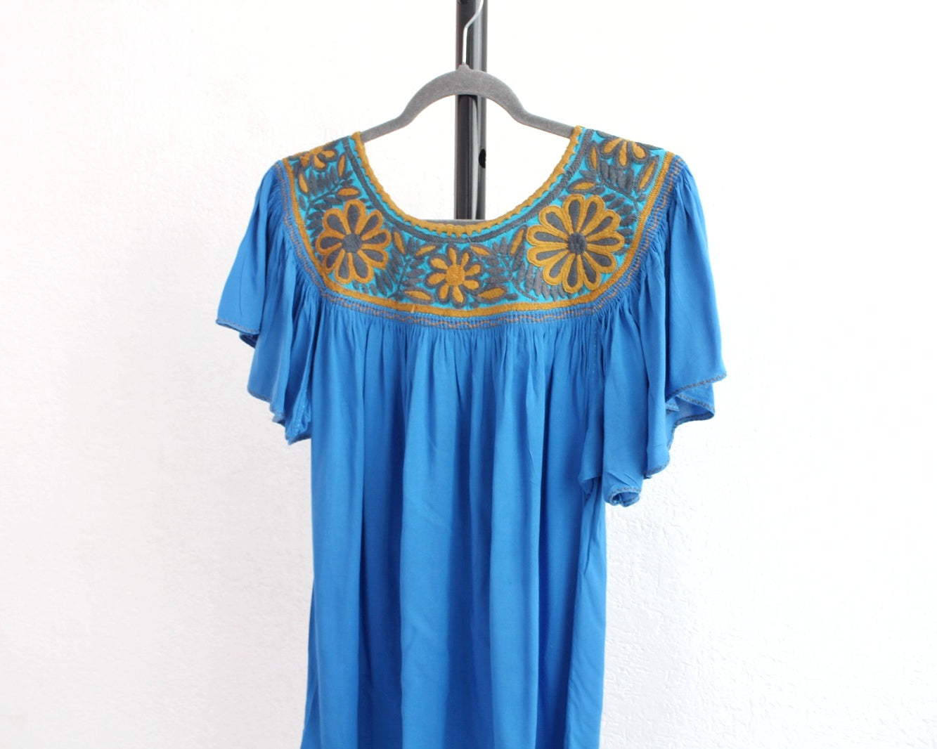 Blusa Aguacatenango Azul Amarillo