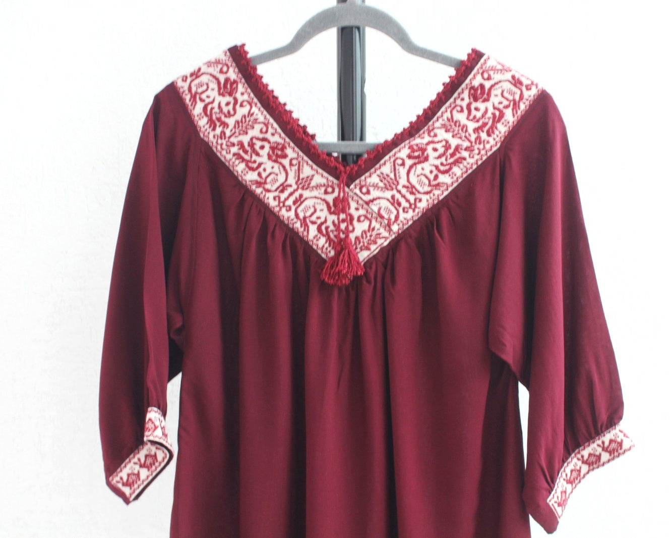Blusa Cuello V Vino Conejos