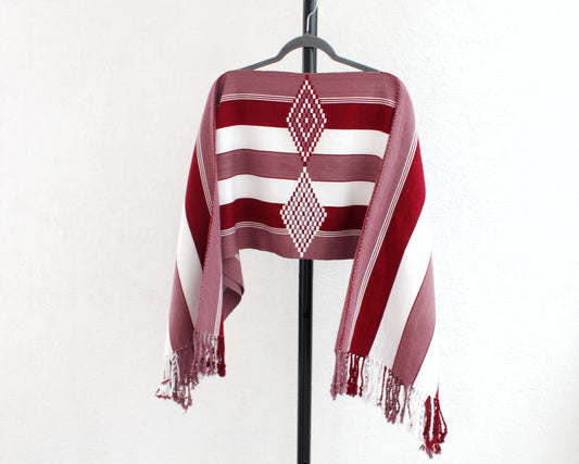 Jorongo Rombos Rosa Blanco Vino
