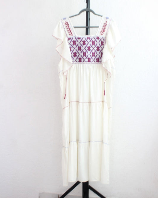 Vestido Josefina Perla Rosa Lila Unitalla