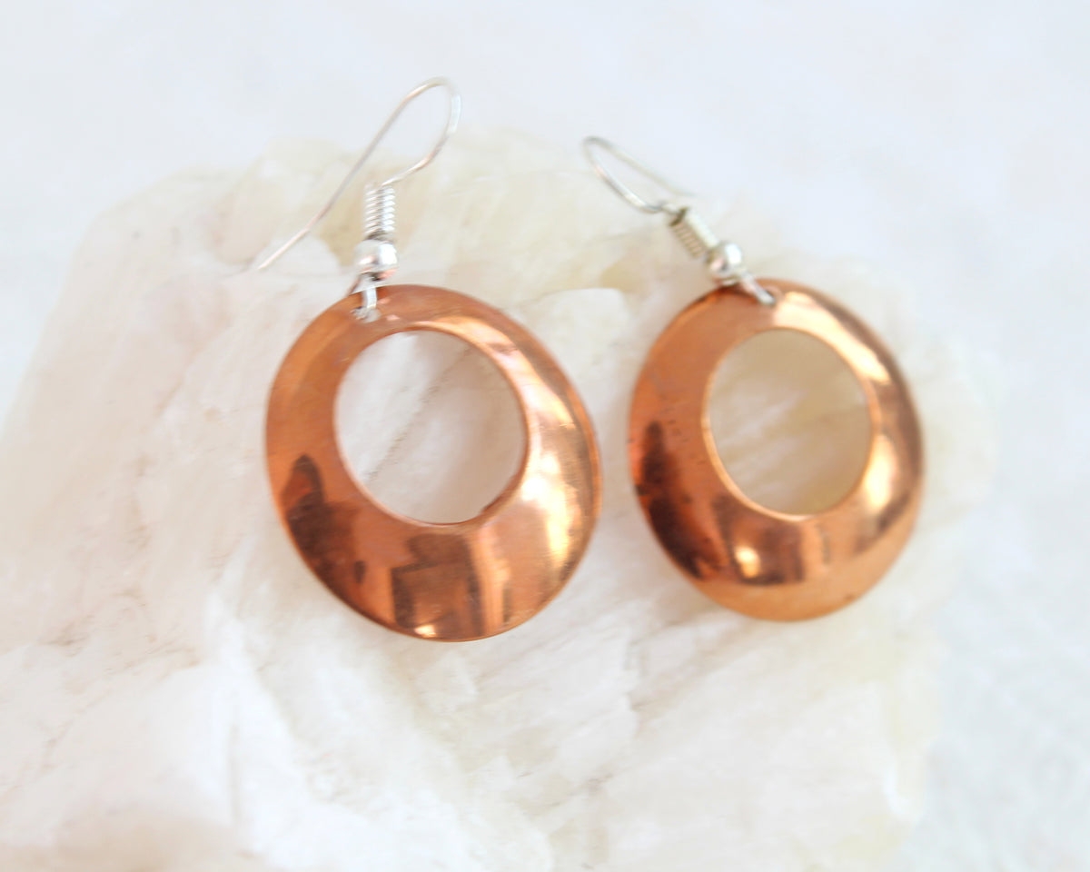 Aretes Cobre Circular