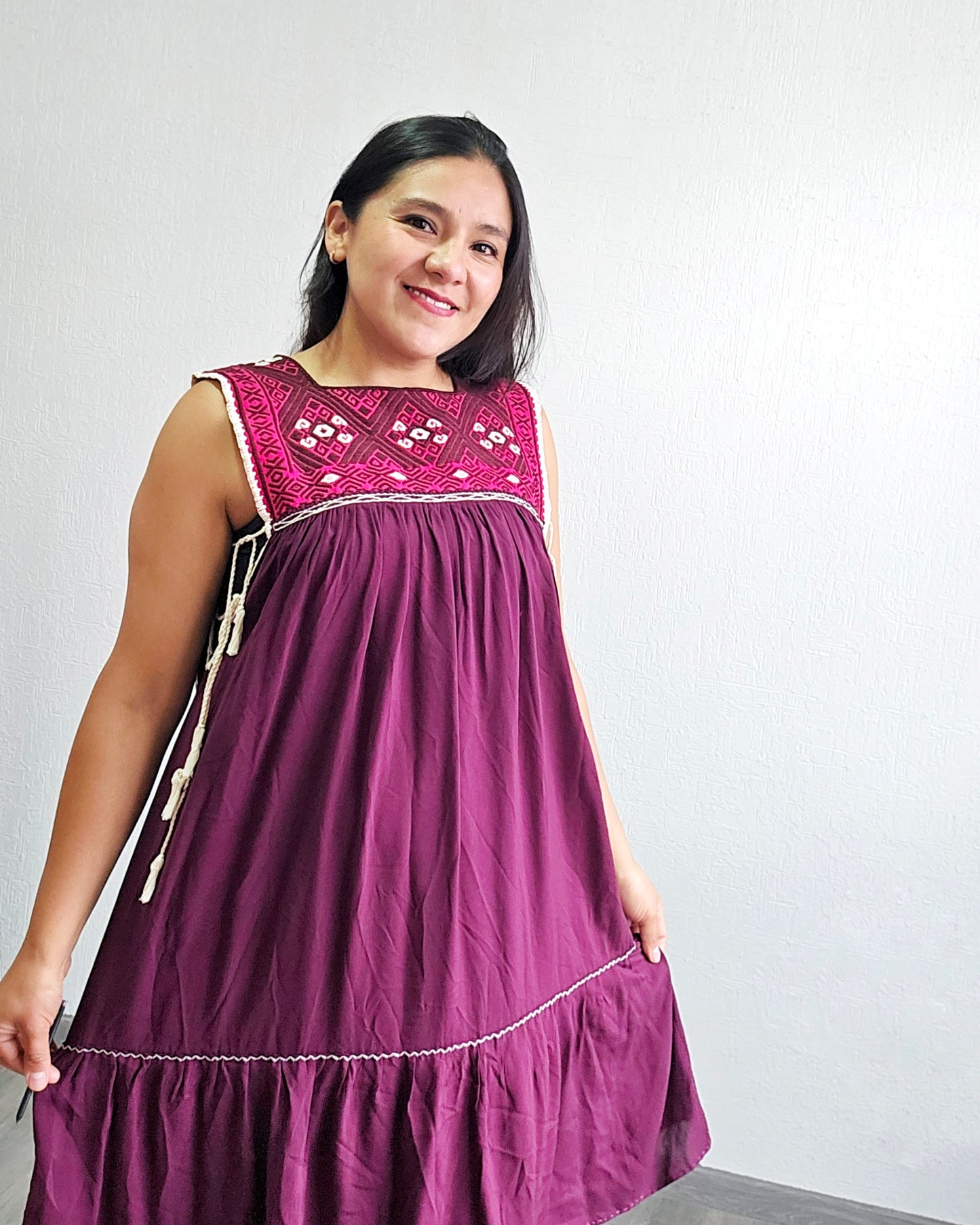 Vestido Teresa Vino Blanco Unitalla