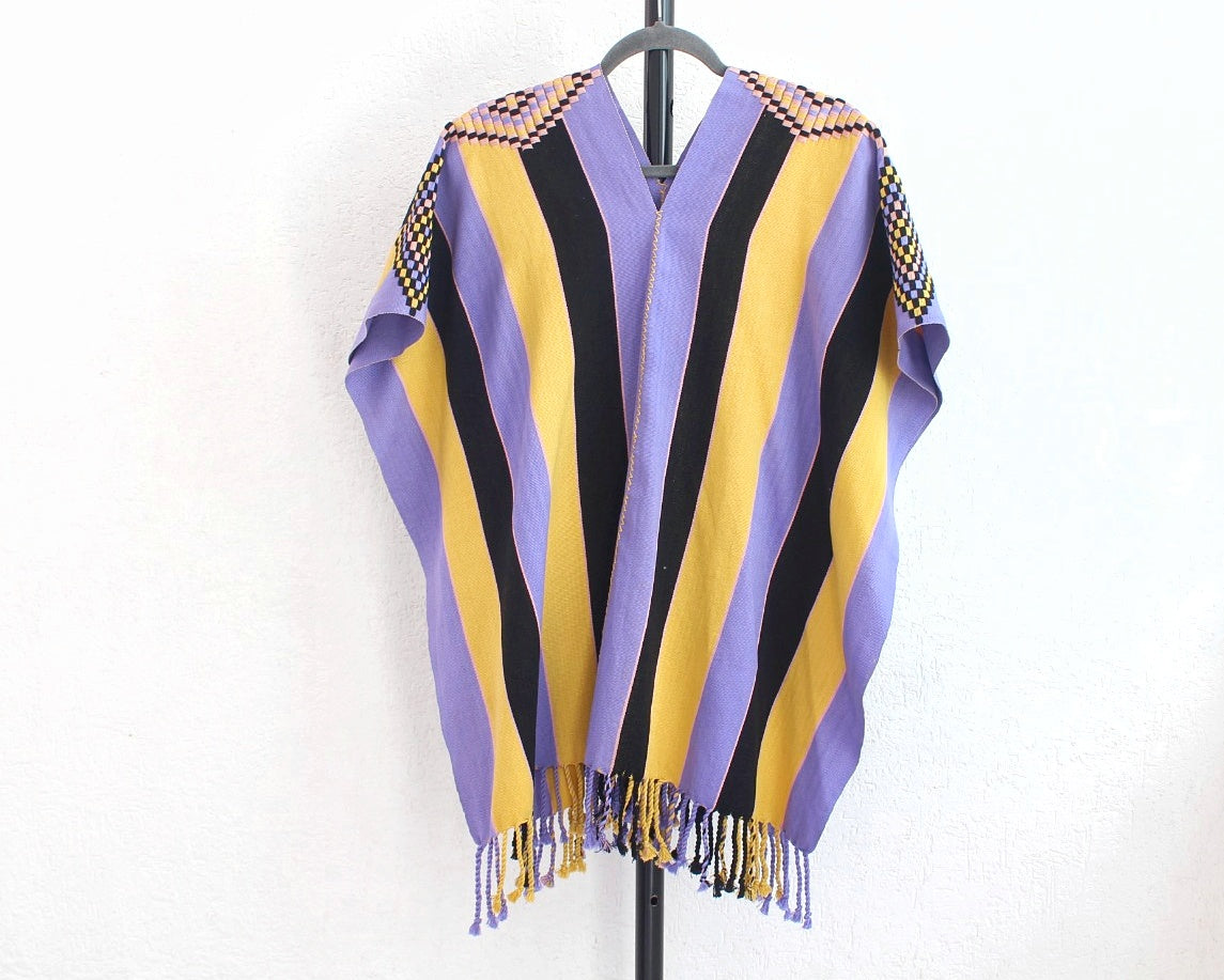 Jorongo Lineas Lila Amarillo Negro