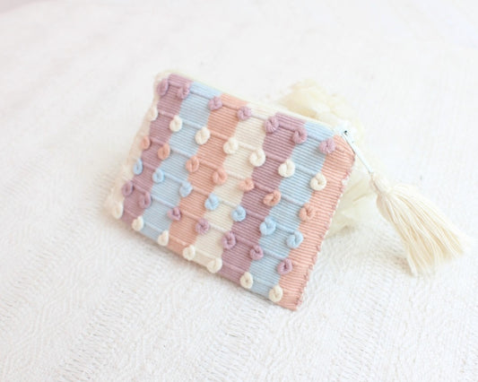 Mini Monedero Nuditos Colores Lila Rosa Blanco