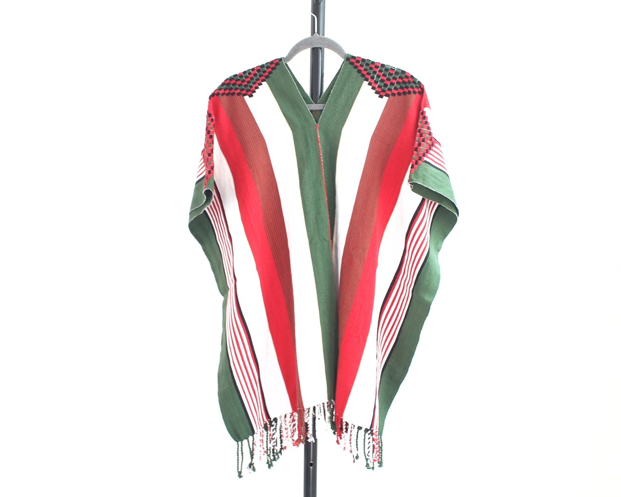 Jorongo Rombos Verde Blanco Rojo