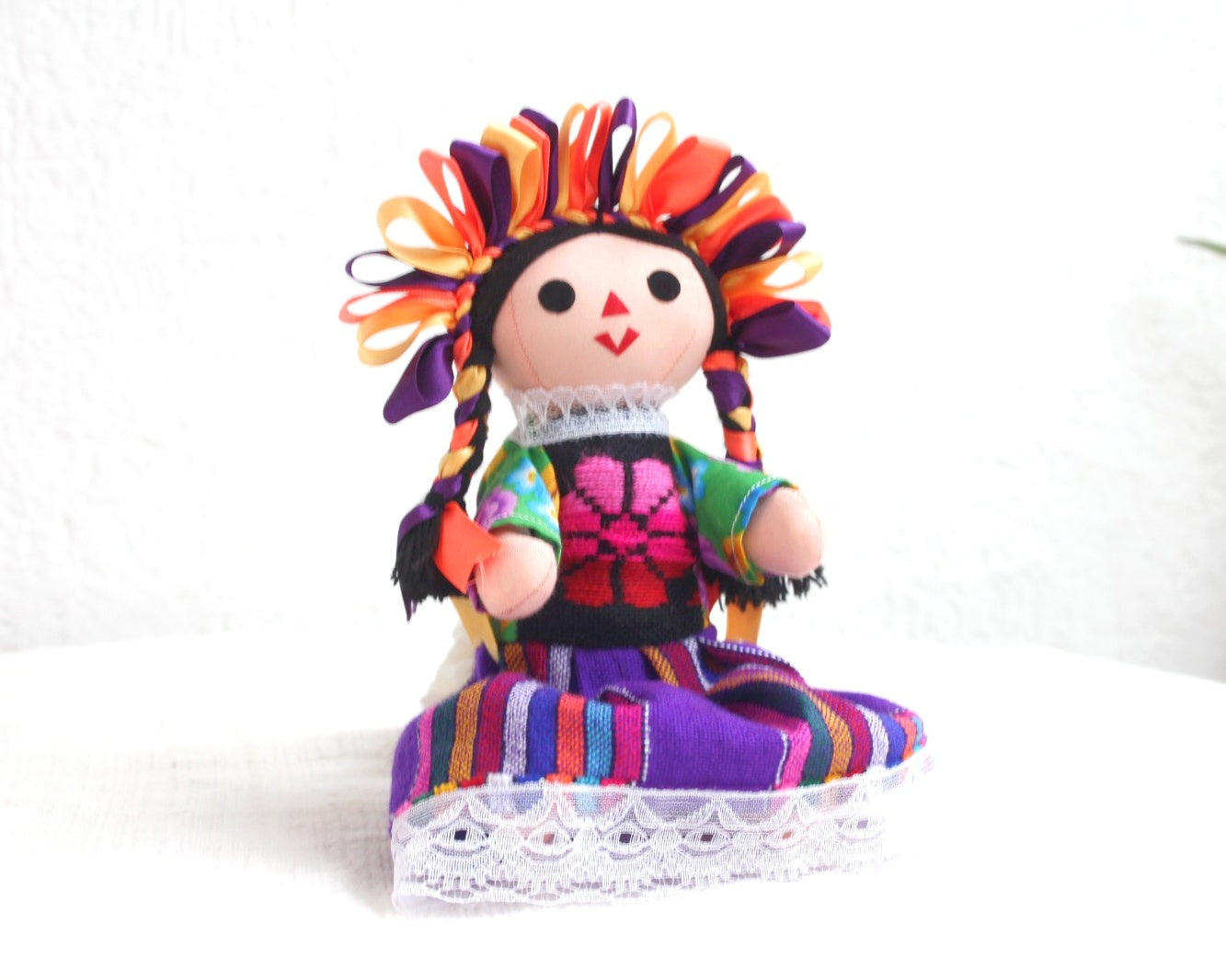 Muñeca Lelé Grande Naranja Amarillo Morado