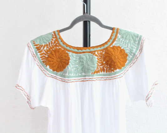 Blusa Aguacatenango Blanco Amarillo Unitalla
