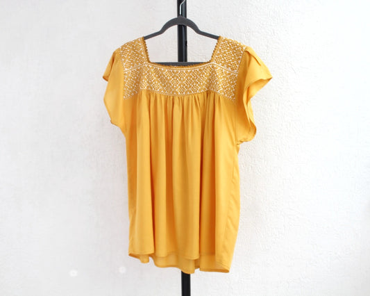 Blusa Tania Amarillo Flores L- XL