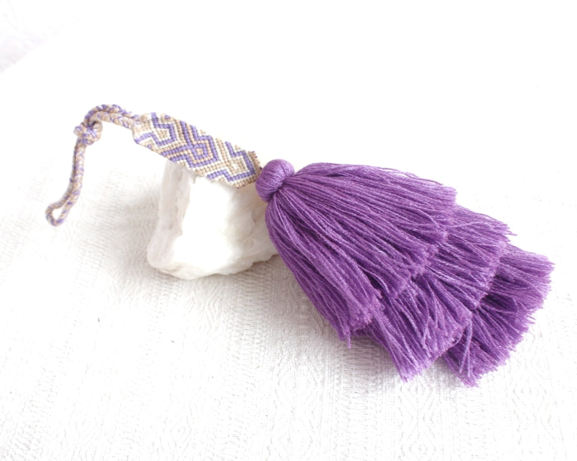 Campanitas con pulsera Morado Lila Rosa