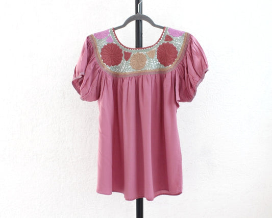 Blusa Aguacatenango Rosa Palo Beige