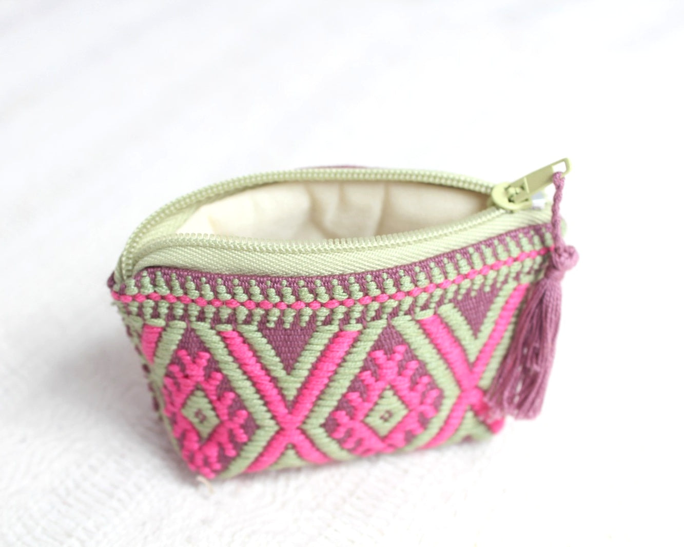 Mini Monedero Estrellas Rosa Menta