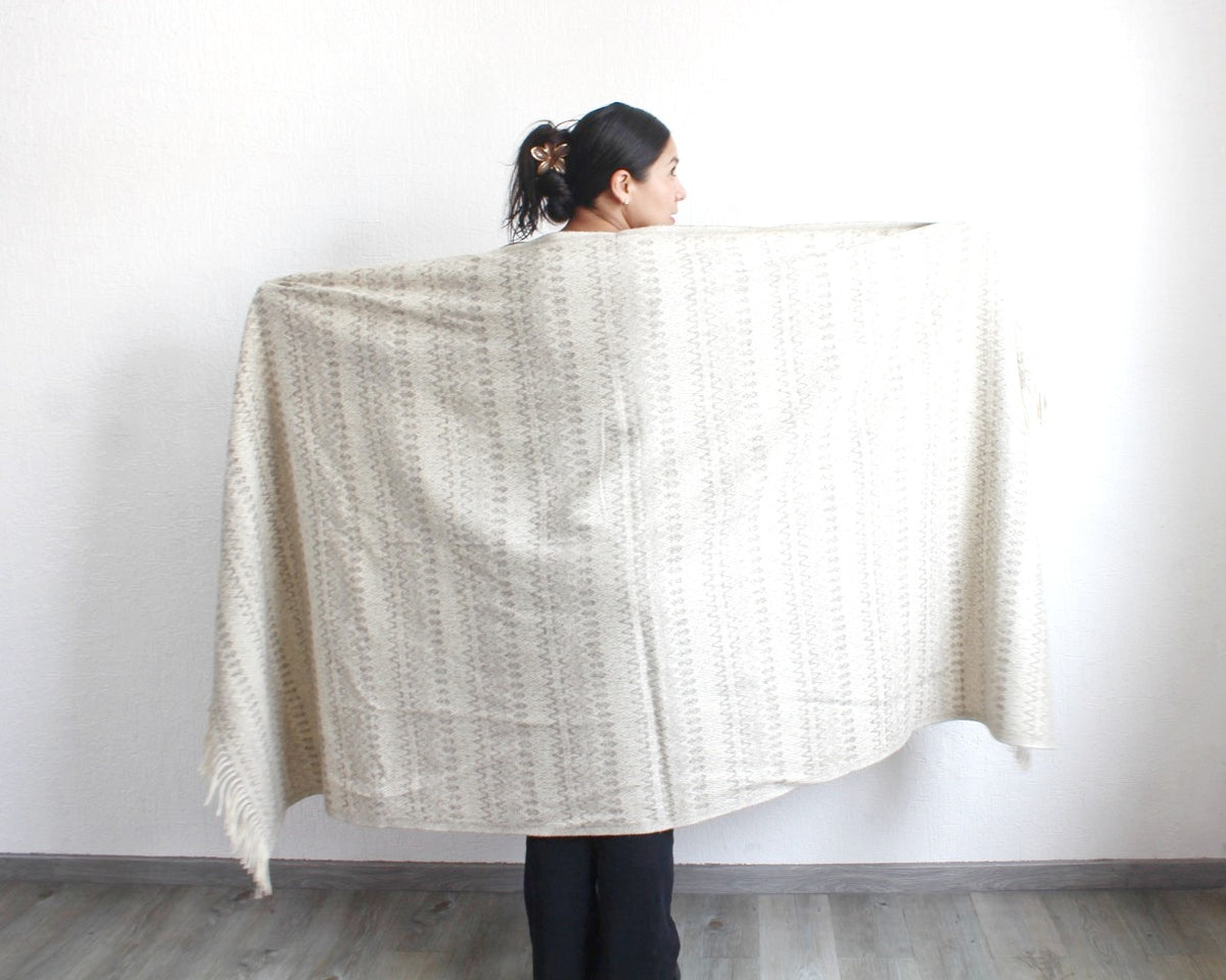 Rebozo Lana Norma Natural Doble