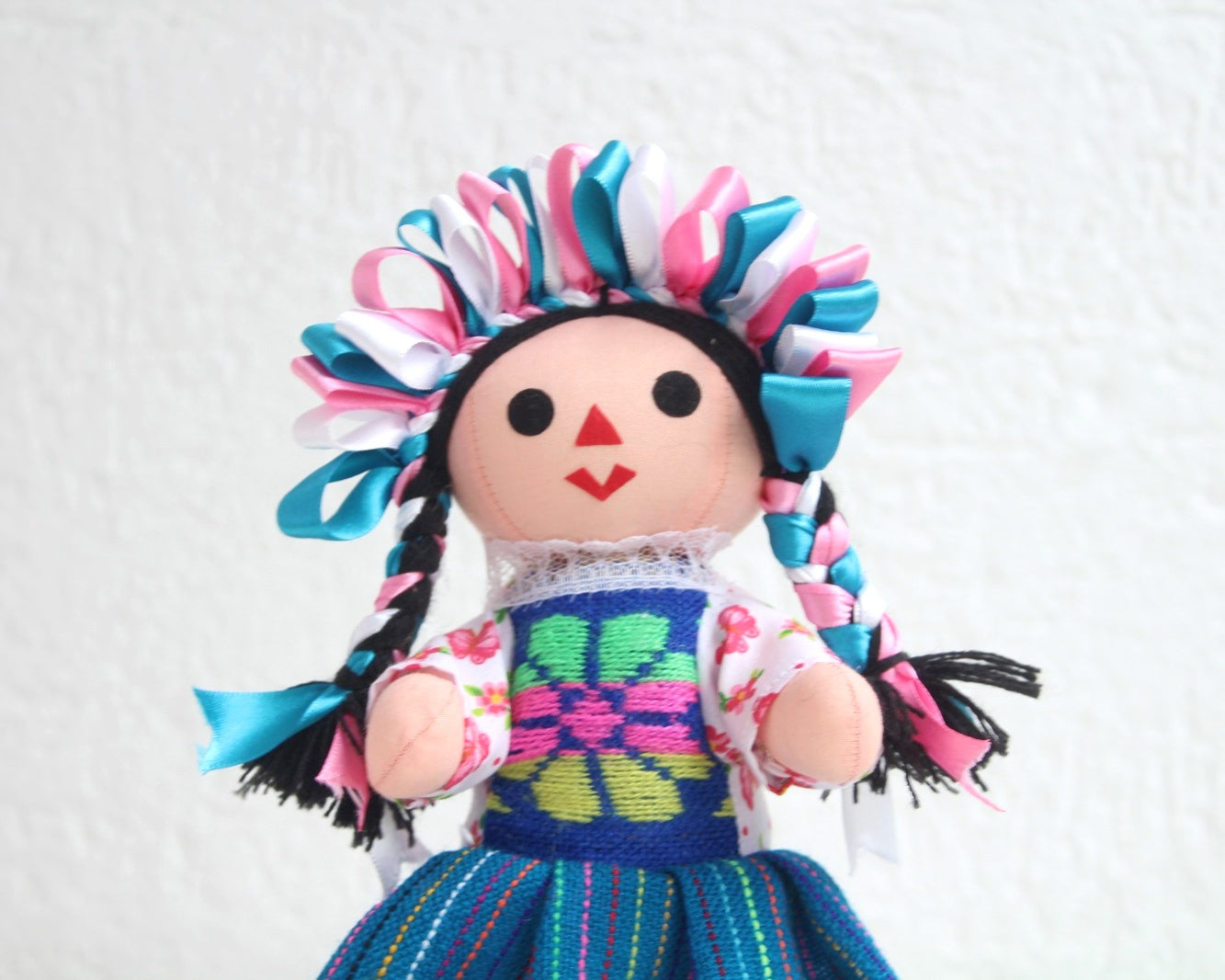 Muñeca Lelé Grande Rosa Blanco Azul