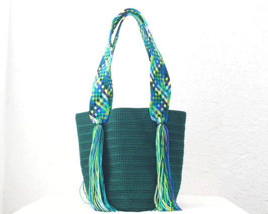 Bolso de mano Verde Colores Puntitos