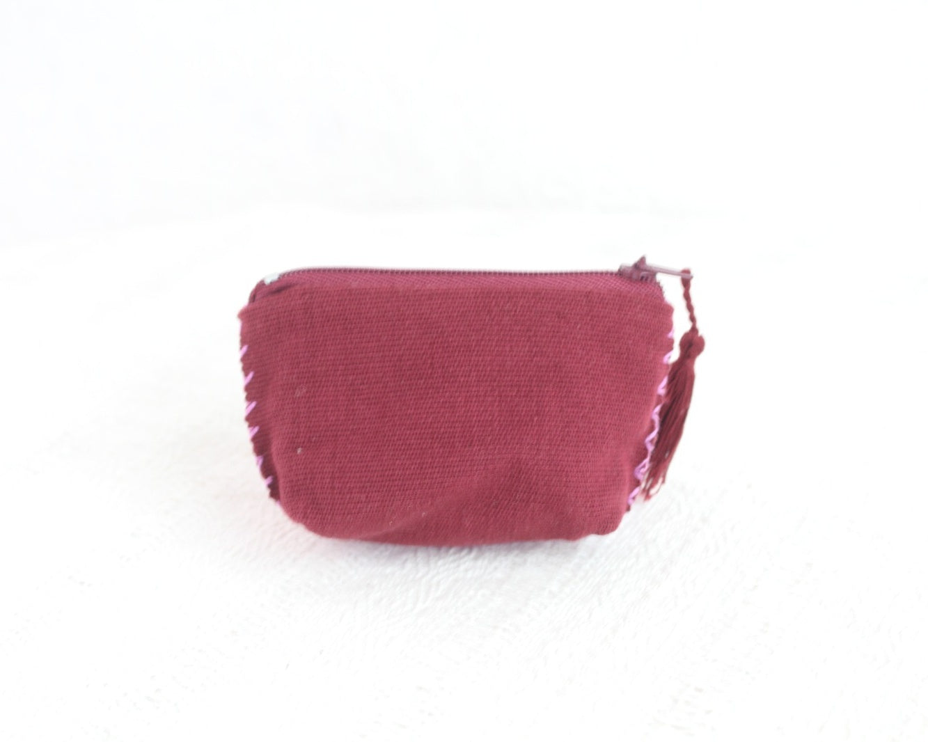 Mini Monedero Flores Rosa Vino