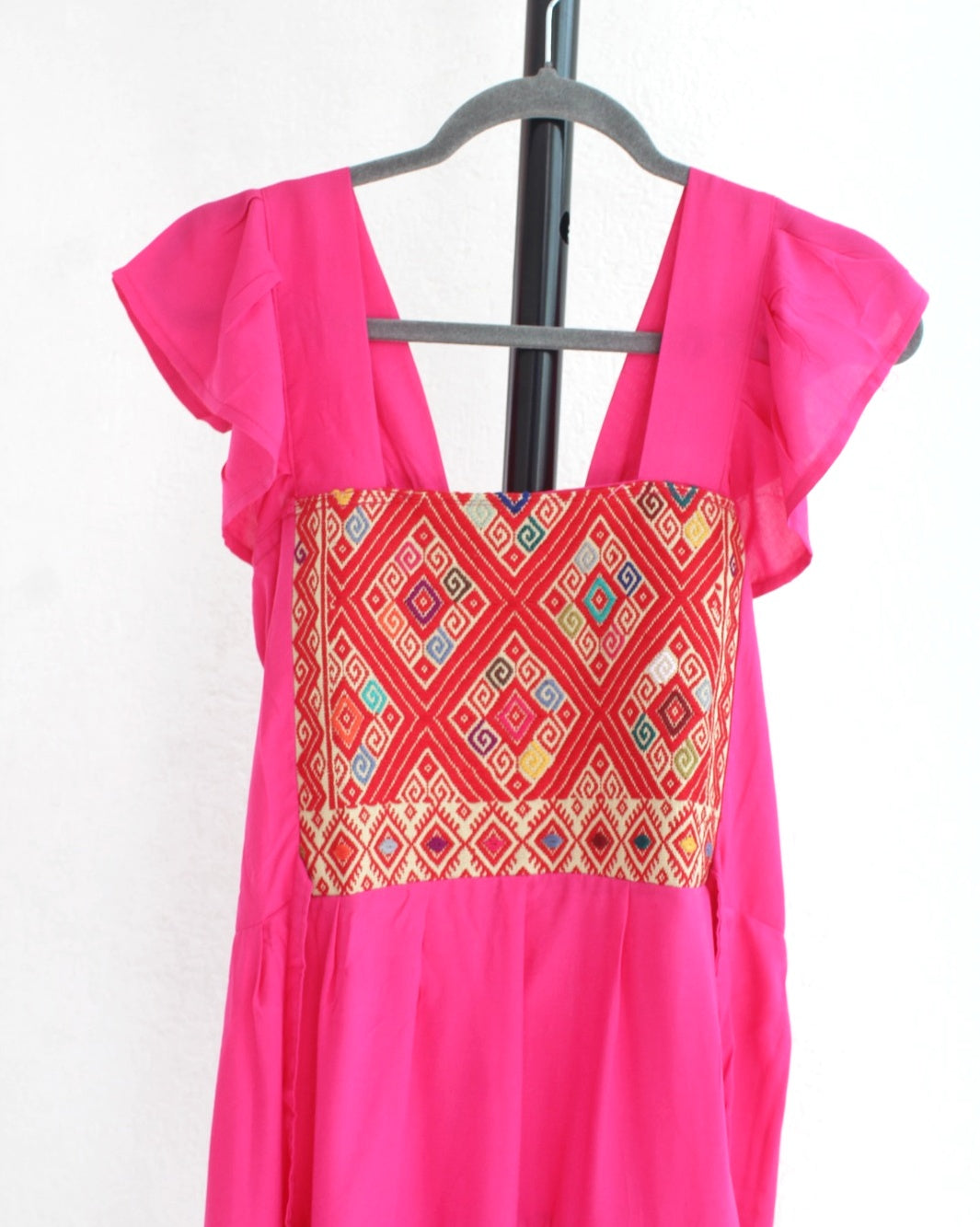 Vestido Anita Corto Rosa Mexicano