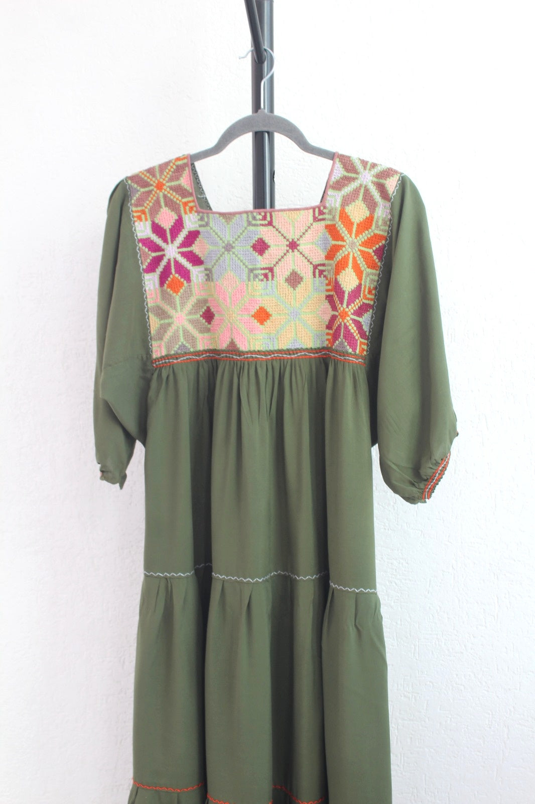 Vestido Maria Flores Verde Colores  L / XL