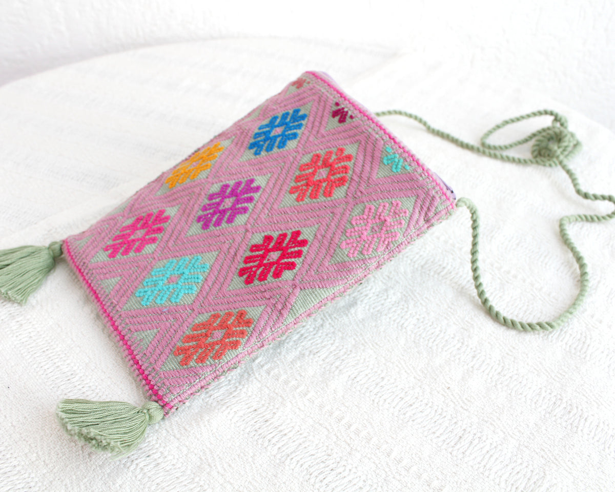 Bolso Celular Estrellas Colores Rosa Menta