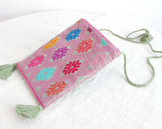 Bolso Celular Estrellas Colores Rosa Menta