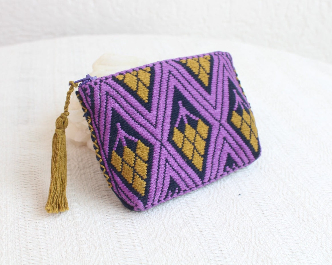 Monedero Uvas Morado Verde Olivo