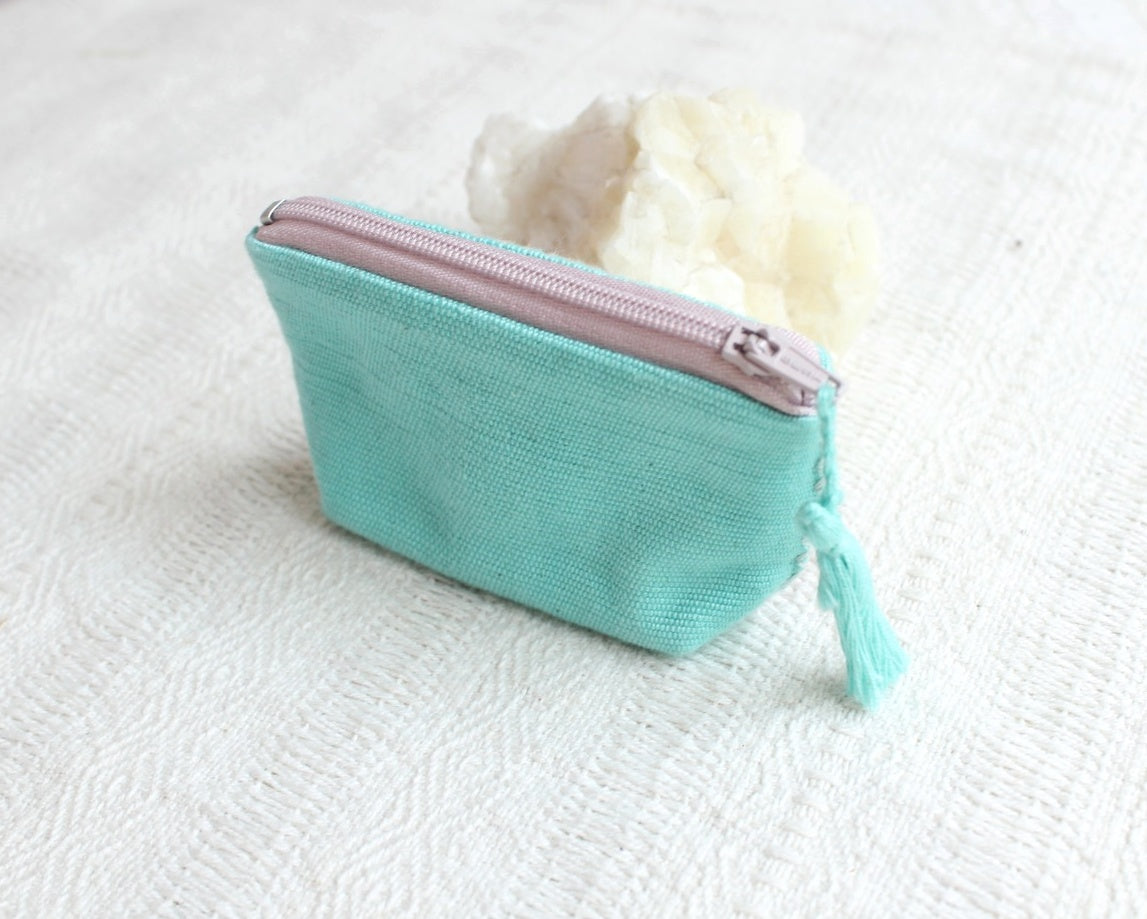 Mini Monedero Estrellas Vino Turquesa