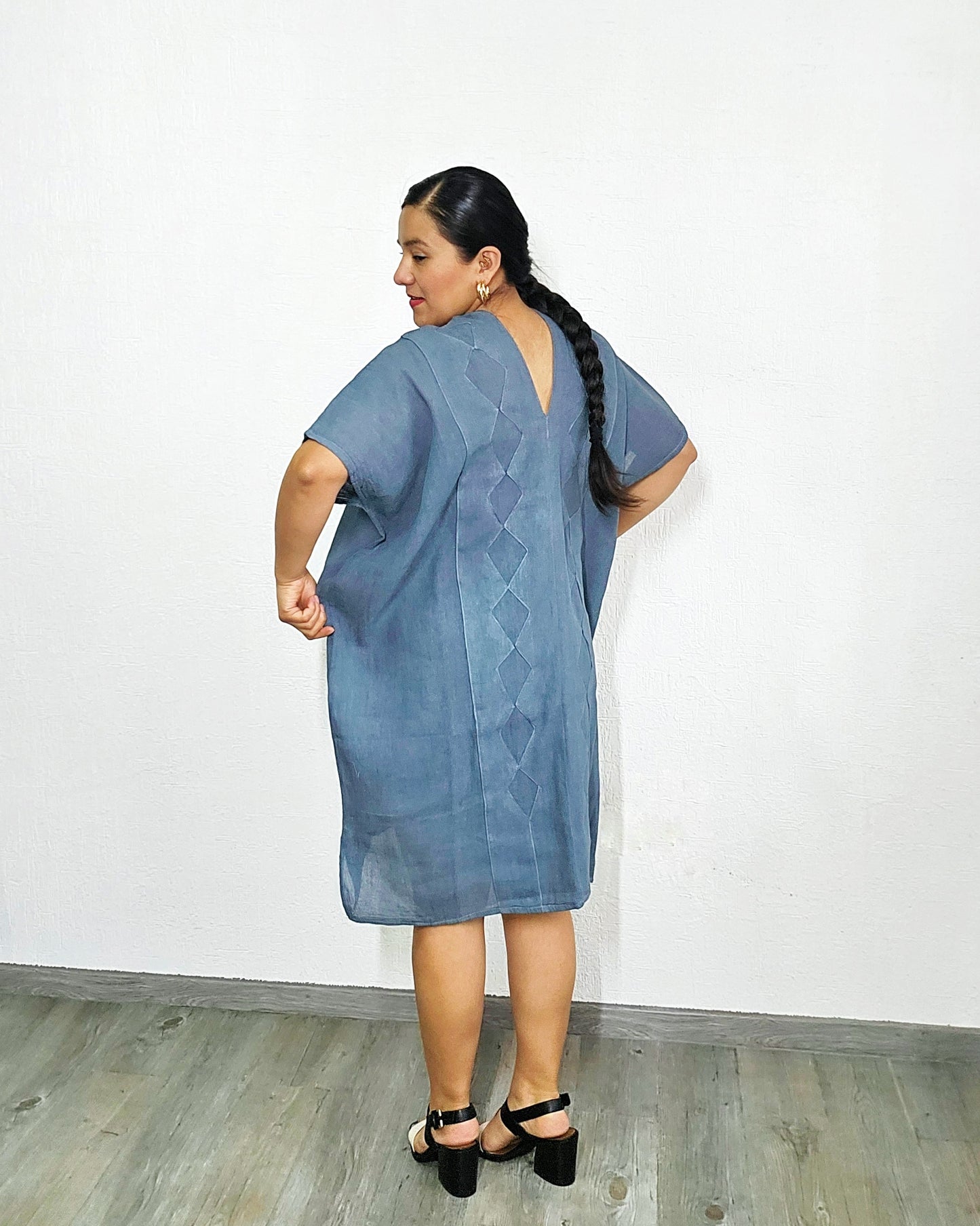Huipil Largo Betaza Gris XXL
