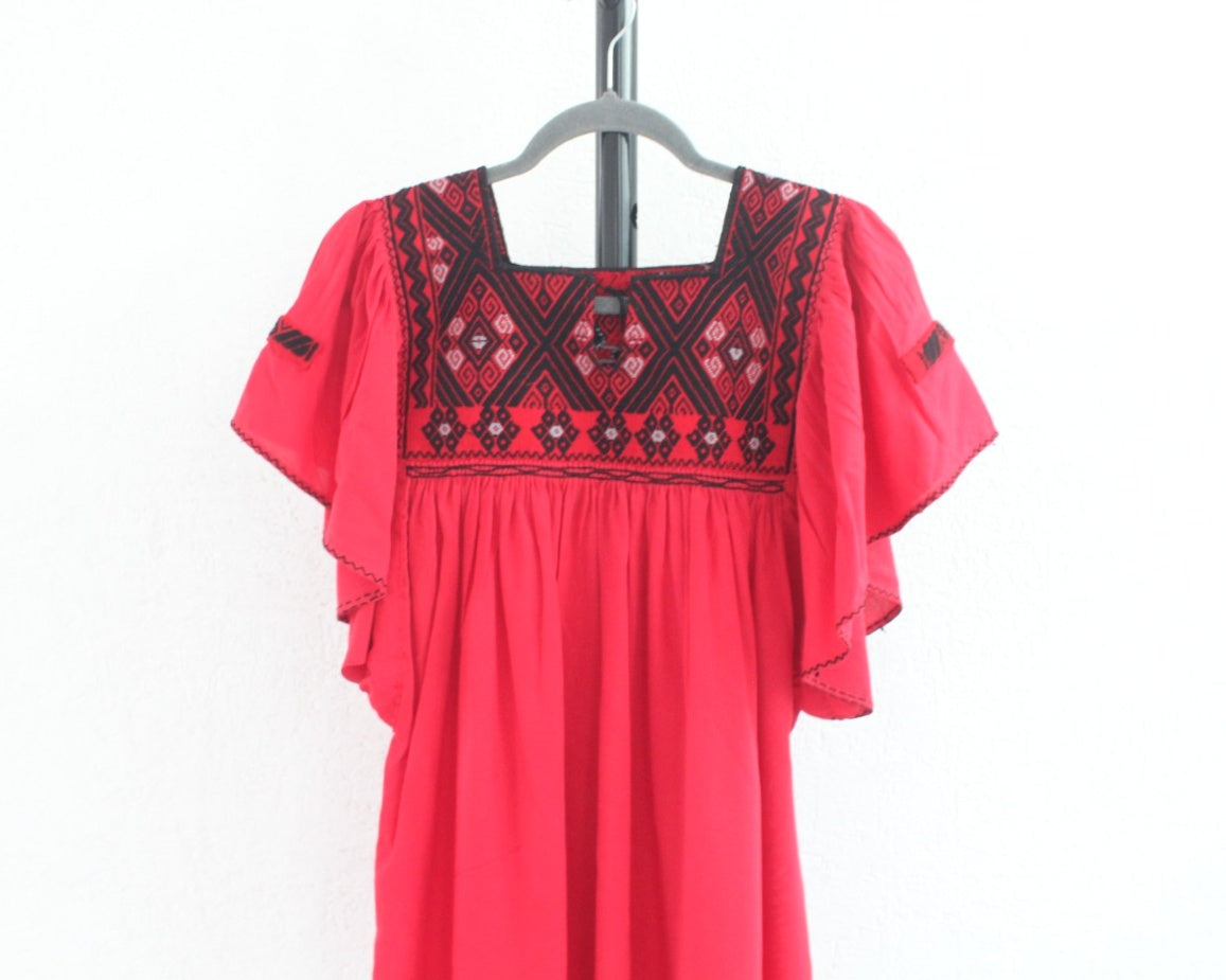 Blusa Juana Rojo Negro Unitalla