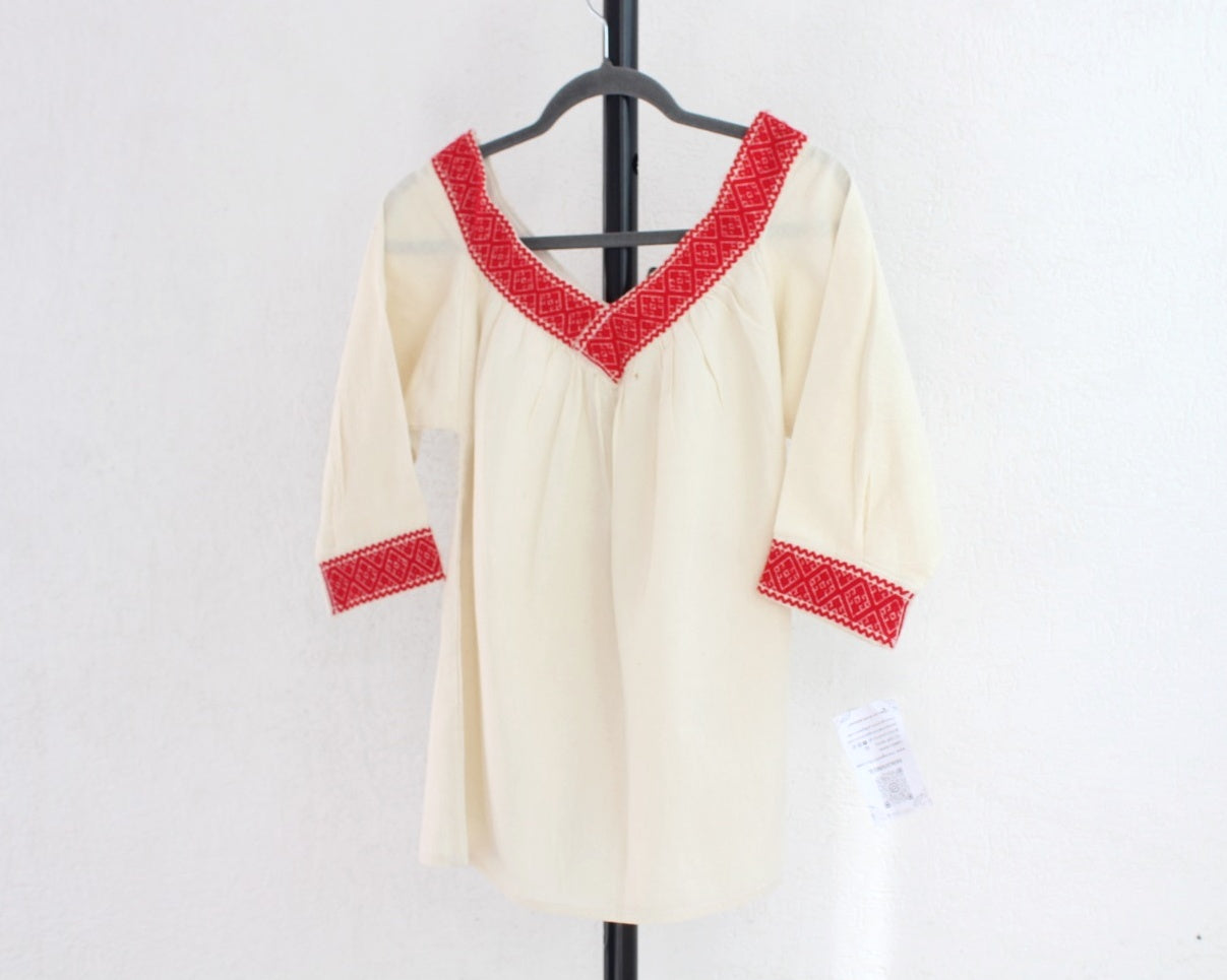 Blusa Cuello V Manta Rojo Unitalla