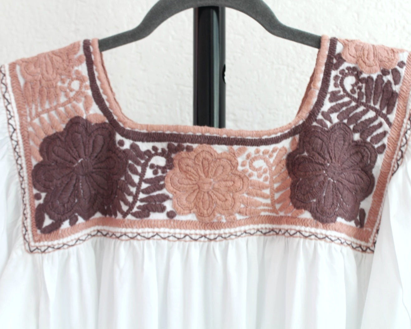 Blusa Aguacatenango Blanco Café Coral