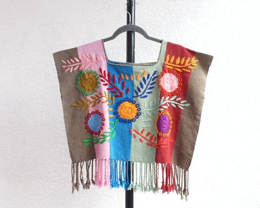 Crop Top Flores Rococo Rosa Menta Azul